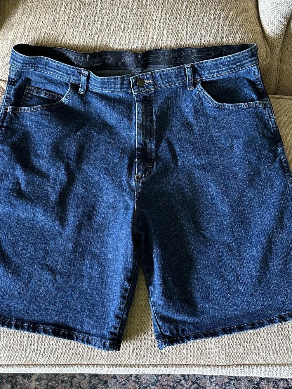 Men’s Lee Dark Blue Denim Shorts - Comfort Flex